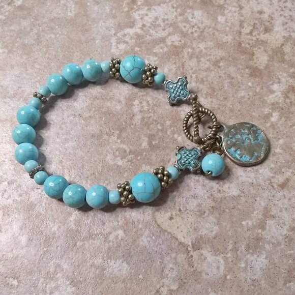 Handmade Vintage Style Coin Bracelet For 7" Wrist - SEE BONUS OFFER INSIDE! - Picture 4 of 9